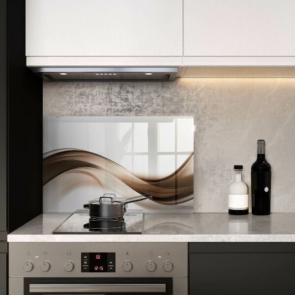 Tagliere in vetro temperato Linee marroni astratte