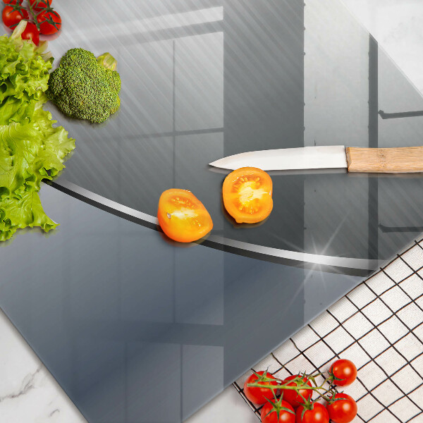 Tagliere in vetro temperato Modello di astrazione in metallo