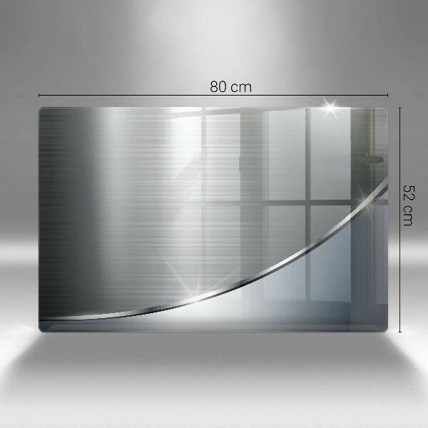 Tagliere in vetro temperato Modello di astrazione in metallo