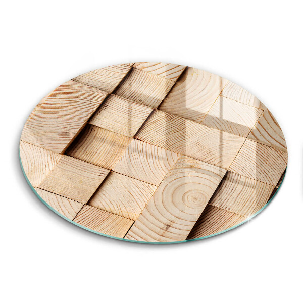 Tagliere in vetro Quadrati di legno