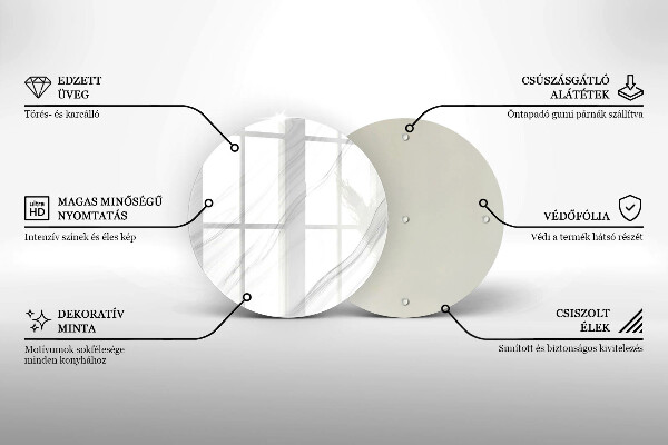 Tagliere in vetro Marmo delicato