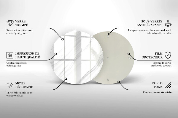 Tagliere in vetro Marmo delicato