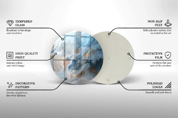 Tagliere in vetro Trama di marmo
