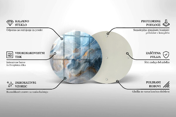 Tagliere in vetro Trama di marmo