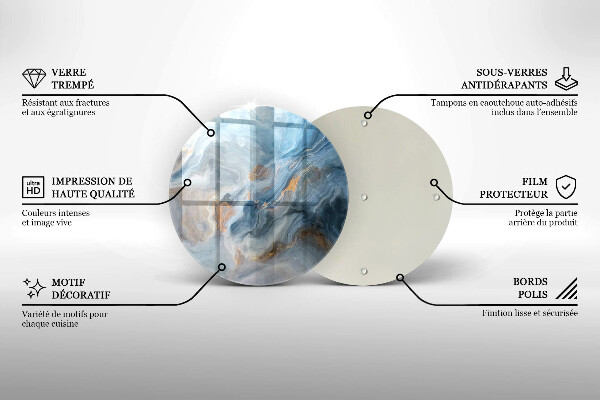 Tagliere in vetro Trama di marmo