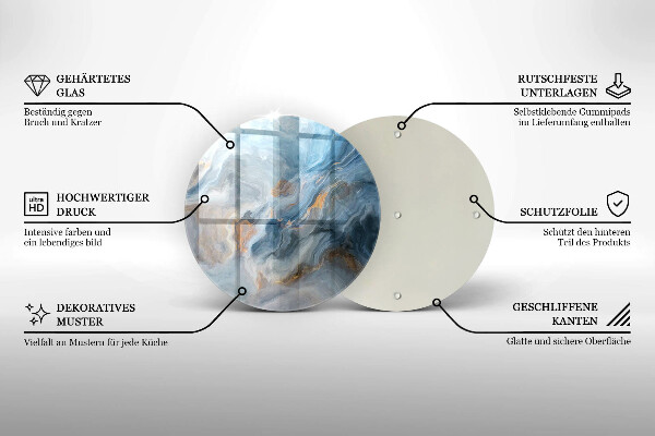 Tagliere in vetro Trama di marmo