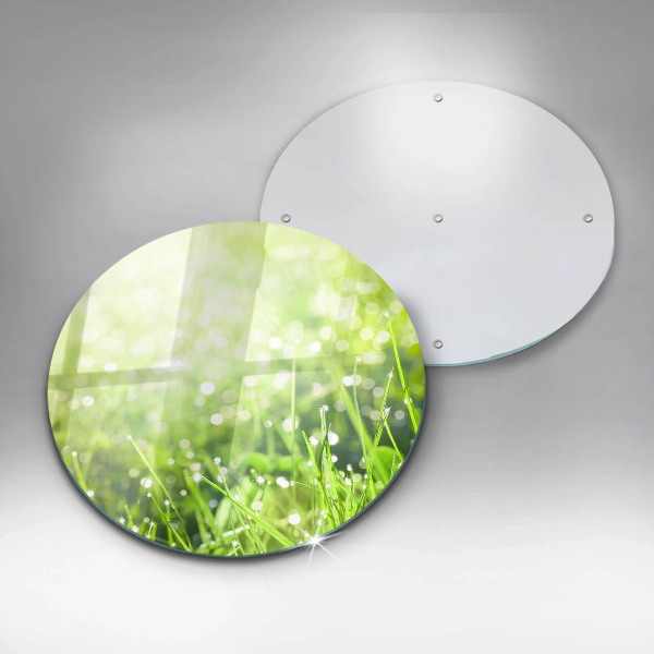 Tagliere in vetro Natura: erba e rugiada