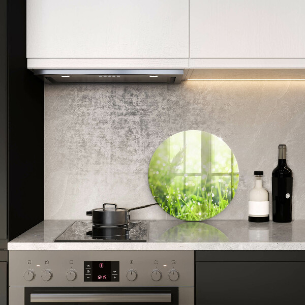 Tagliere in vetro Natura: erba e rugiada