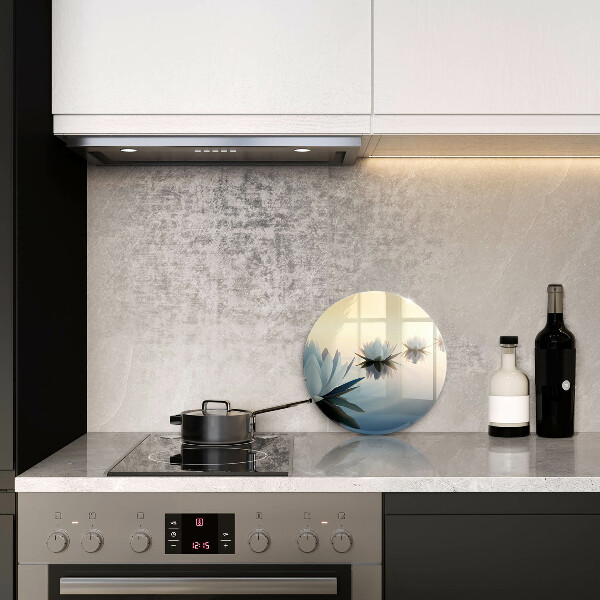 Tagliere in vetro Fiori di giglio sull'acqua