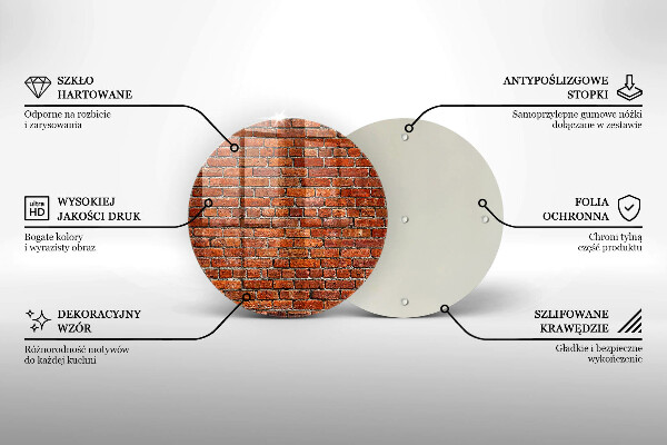 Tagliere in vetro Muro di muro di mattoni