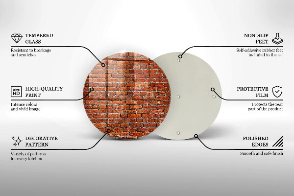 Tagliere in vetro Muro di muro di mattoni