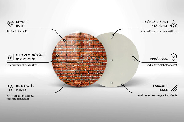 Tagliere in vetro Muro di muro di mattoni