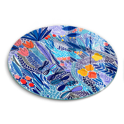 Tagliere in vetro Prato dipinto