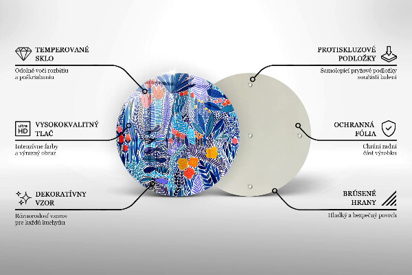 Tagliere in vetro Prato dipinto