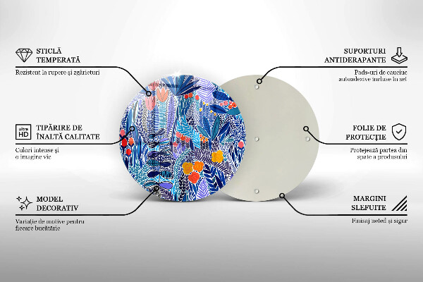 Tagliere in vetro Prato dipinto