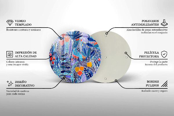 Tagliere in vetro Prato dipinto