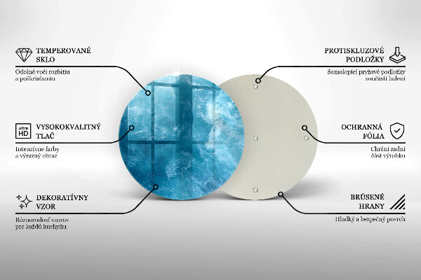 Tagliere in vetro Acqua blu