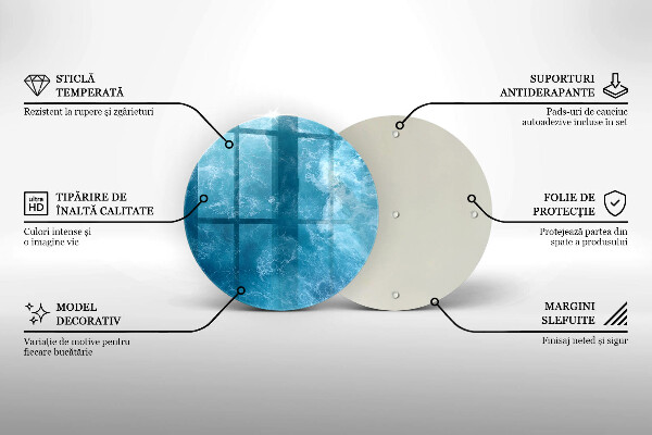 Tagliere in vetro Acqua blu