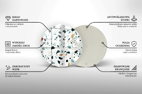 Tagliere in vetro temperato Gres chiaro