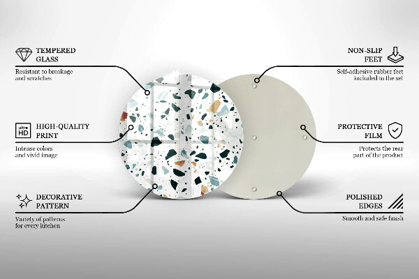Tagliere in vetro temperato Gres chiaro