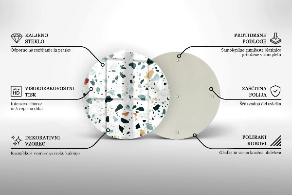 Tagliere in vetro temperato Gres chiaro