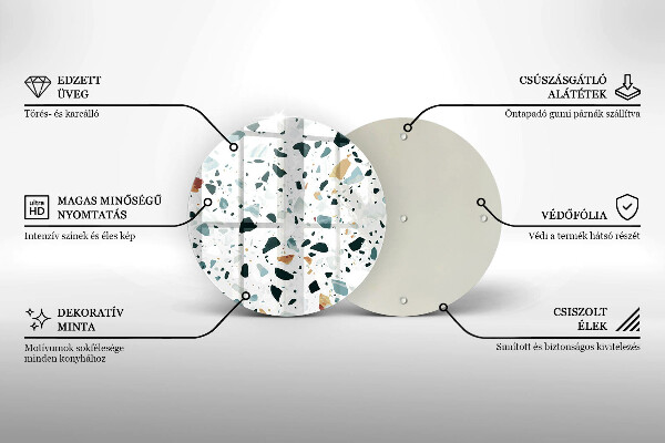 Tagliere in vetro temperato Gres chiaro