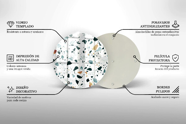 Tagliere in vetro temperato Gres chiaro