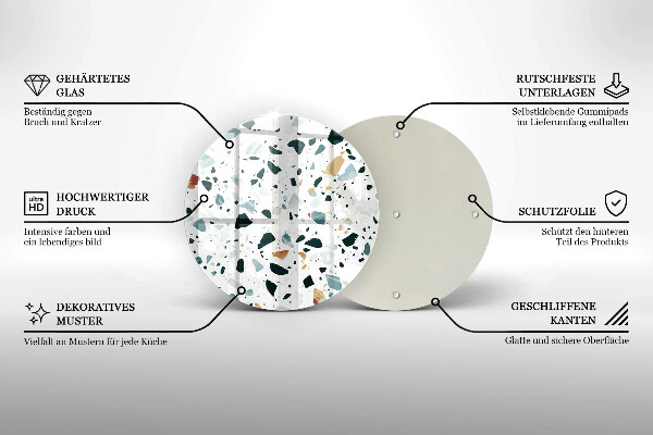 Tagliere in vetro temperato Gres chiaro