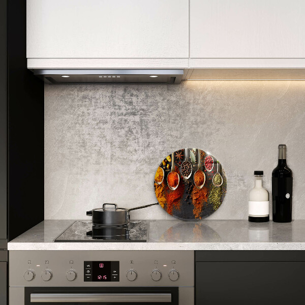 Tagliere in vetro Cucchiai con spezie