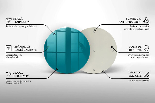 Tagliere in vetro temperato Turchese