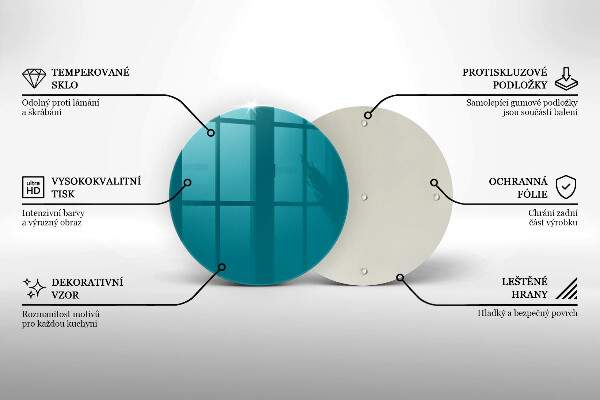 Tagliere in vetro temperato Turchese