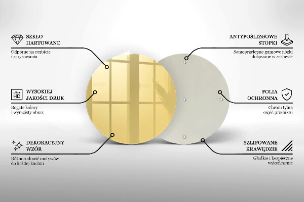 Tagliere in vetro temperato Giallo