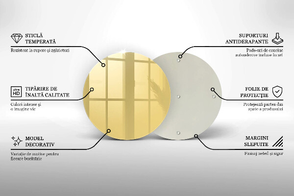 Tagliere in vetro temperato Giallo