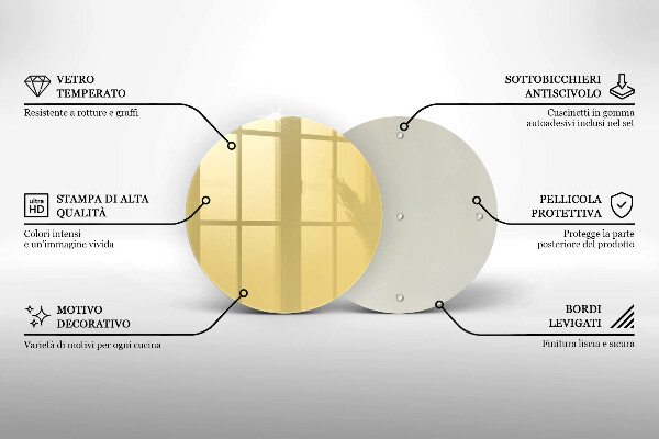 Tagliere in vetro temperato Giallo