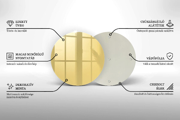 Tagliere in vetro temperato Giallo
