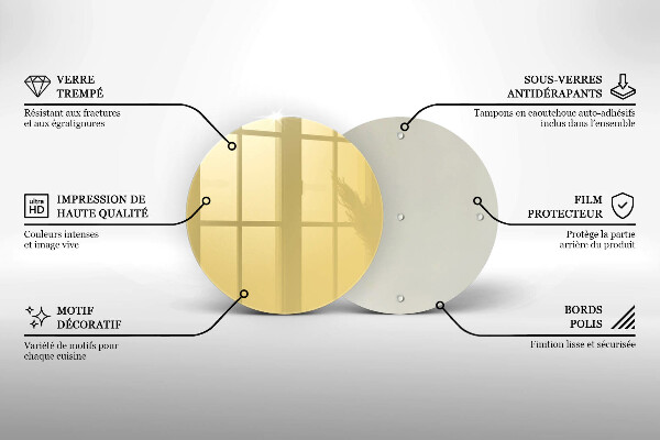 Tagliere in vetro temperato Giallo