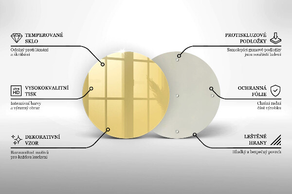 Tagliere in vetro temperato Giallo
