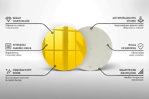 Tagliere in vetro temperato Giallo