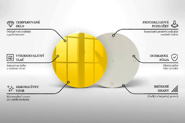Tagliere in vetro temperato Giallo