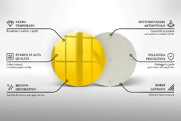 Tagliere in vetro temperato Giallo