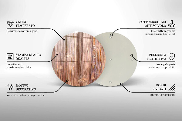 Tagliere in vetro Legno naturale