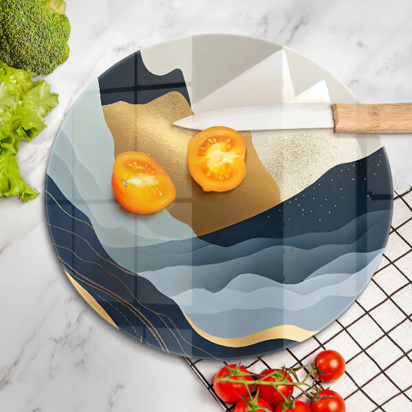 Tagliere in vetro temperato Montagne astratte