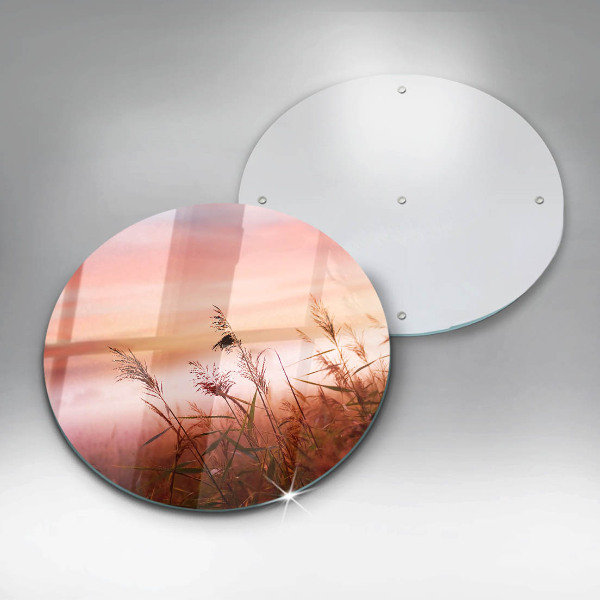 Tagliere in vetro Paesaggio di campi in erba