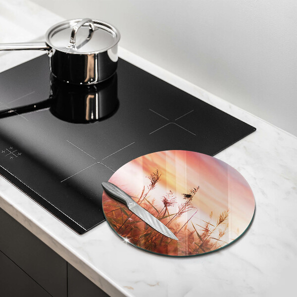 Tagliere in vetro Paesaggio di campi in erba