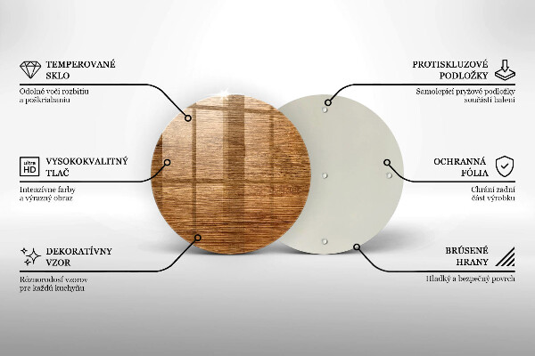 Tagliere in vetro Struttura della tavola di legno
