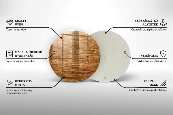 Tagliere in vetro Struttura della tavola di legno