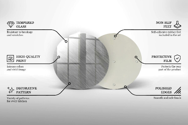 Tagliere in vetro Sfondo con struttura in metallo