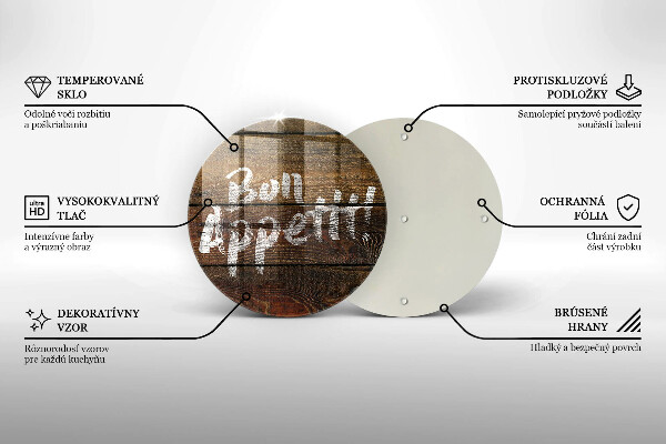 Tagliere in vetro Tabelloni per le iscrizioni Bon appetit