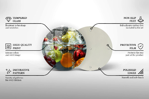 Tagliere in vetro Frutta succosa in acqua