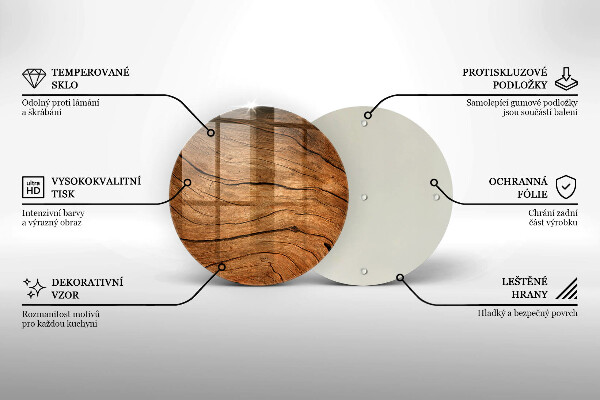Tagliere in vetro Struttura della tavola di legno
